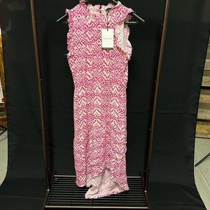 Pink and white stylish dress